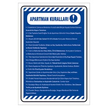 Apartman Kuralları 35X25 cm