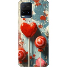 Adasena Vivo Y21S Kılıf Desenli Baskılı Tpu Rubber Kapak Lollipop