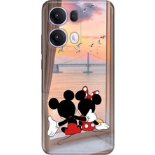 Adasena Oppo Reno 13 Pro Kılıf Desenli Baskılı Tpu Rubber Kapak Sevimli Aşıklar