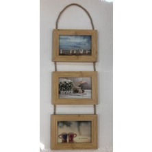 Lebron Ipli Ahşap 3'lü  Fotoğraf Çerçevesi