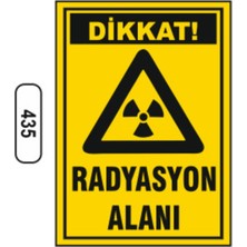 Dikkat Radyasyon Alanı Uyarı Ikaz Levhası