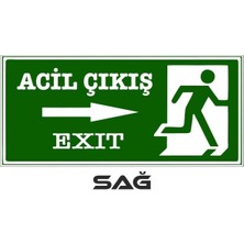 Acil Çıkış Yönlendirme Tabelası Sağ Yön