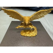 TSC 17CM Kartal Figürü Modern Dekor – Ofis Masası Için Güçlü Sembol Biblo Gold Renk