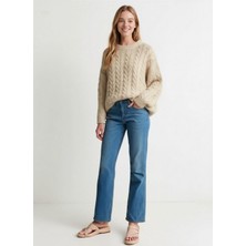 Nisan Kadın Salaş Uzun Kazak Açık Kahve