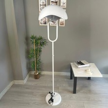 Bamyum Beyaz Lambader Modern Dekoratif Metal Oturma Odası Çalışma Odası Zemin Lambası