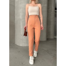 Ezel Glory Beli Lastikli Karamel Pantolon