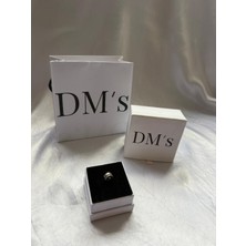 DMs Silver Pave Çizgileri Logoları Gümüş Charm'ı