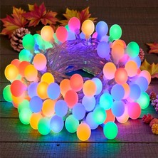 Oktay Sesal 50 Metre Renkli Top Işık Dış Mekan Yılbaşı Işığı Yılbaşı Ağacı Işığı Profosyonel Işık