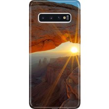 Adasena Samsung Galaxy S10+ Plus Kılıf Desenli Baskılı Tpu Rubber Kapak Sun