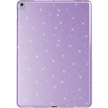 Zore Apple iPad 10.2 2021 (9.nesil) Simli Parlak Görünümlü Uyumlu Vlmt Tablet Koton Kılıf-Lila