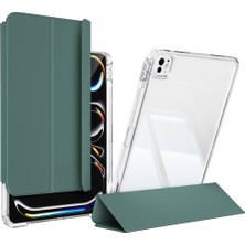 ​​​apple iPad Pro 11 2025 M5 Kılıf Magnetik Ayrılabilen Airbagli Zore Sliding Tablet Kılıfı - Koyu Y