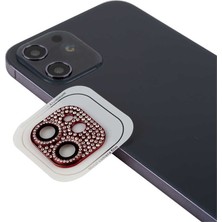 Zore iPhone 12 Uyumlu Vlmt Cl-08 Kamera Lens Koruyucu-Kırmızı
