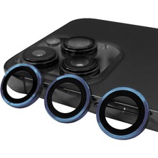 Zore iPhone 14 Pro Uyumlu Vlmt Cl-07 Kamera Lens Koruyucu-Lacivert