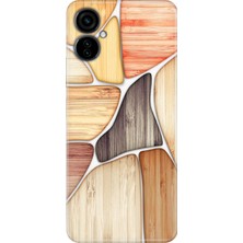 Adasena Tecno Camon 19 Neo Kılıf Desenli Baskılı Tpu Rubber Kapak Wood Blocks