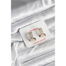 Clariss 14K Gold Renk Kaplama Zirkon Taşlı cm Kadın Küpe