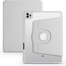 Zore iPad Air 11 2025 M3 Kılıf Vlmt Termik Kalem Bölmeli Dönebilen Standlı Kılıf - Gri