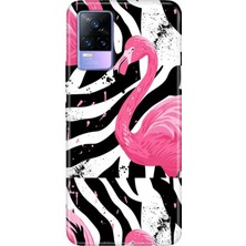 Adasena Vivo V21E Kılıf Desenli Baskılı Tpu Rubber Kapak X-Flamingos