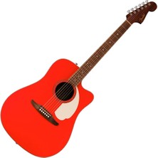 Fender California Standard Redondo Ce Fiesta Red Elektro Akustik Gitar