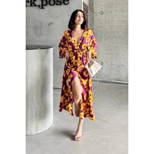 Ezel Glory Çiçek Baskılı Elbise