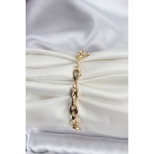 14K Gold Renk Kaplama Kahve Çekirdeği Model cm Kadın Bileklik - Bamido