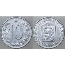 Banknoting Çekoslovakya 10 Haleru 1966.