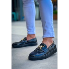 Ezel Glory KB-027  Kuback  Bağcıksız Kömür Rugan H Günlük Erkek Ayakkabı