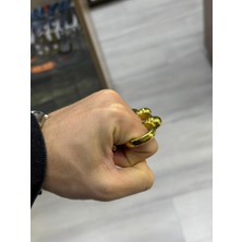 Gold Renk Kurukafa Figürlü Aksesuar Muşta Süs Muşta