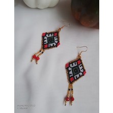 İpar Aksesuar Kum Boncuklu El Yapımı Küpe