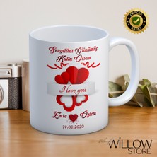 Black Willow Store Sevgililer Günü,sevgiliye Özel,aşk,sevgi Porselen Kupa Bardak-66