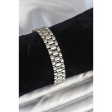 Skygo 316L Çelik Gümüş Renk 12 mm Kalınlık Erkek Bileklik - TJ-EB3777