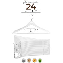 Etc Home 24 Adet Ahşap Görünümlü Plastik A Kalite  Elbise Askı