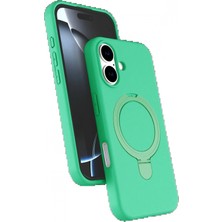 Marsilyan  Apple iPhone 17 Regal Magsafe Standlı Kapak - Yeşil