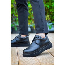 Ezel Glory Kb-X3  Kuback Siyah Cilt Siyah Taban Bağcıklı  Günlük Erkek  Ayakkabı