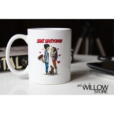 Black Willow Store Sevgililer Günü,sevgiliye Özel,aşk,sevgi Porselen Kupa BARDAK-117