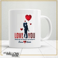 Black Willow Store Sevgililer Günü,sevgiliye Özel,aşk,sevgi Porselen Kupa BARDAK-123