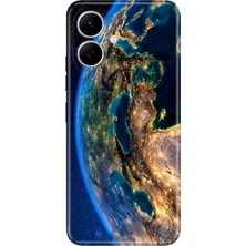 Adasena Tecno Spark Go 2 Kılıf Desenli Baskılı Tpu Rubber Kapak World Night