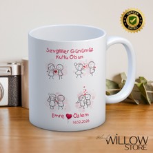 Black Willow Store Sevgililer Günü,sevgiliye Özel,aşk,sevgi Porselen Kupa Bardak-75