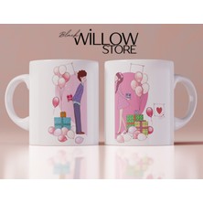 Black Willow Store Sevgililer Günü,sevgiliye Özel,aşk,sevgi Porselen Kupa Bardak-31
