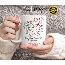 Black Willow Store Sevgililer Günü,sevgiliye Özel,aşk,sevgi Porselen Kupa Bardak-84