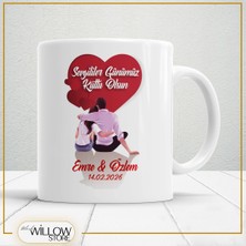 Black Willow Store Sevgililer Günü,sevgiliye Özel,aşk,sevgi Porselen Kupa Bardak-2