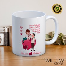 Black Willow Store Sevgililer Günü,sevgiliye Özel,aşk,sevgi Porselen Kupa Bardak-82