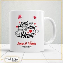 Black Willow Store Sevgililer Günü,sevgiliye Özel,aşk,sevgi Porselen Kupa Bardak-9