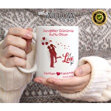 Black Willow Store Sevgililer Günü,sevgiliye Özel,aşk,sevgi Porselen Kupa Bardak-87