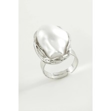 Mercansa Oval Inci Metal Yüzük