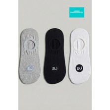 Allunique Penye Pamuk 3'lü Asorti Görünmez Sneaker Çorap