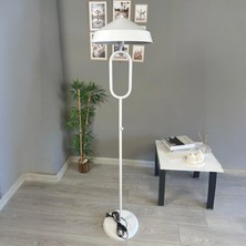 Bamyum Beyaz Lambader Modern Dekoratif Metal Oturma Odası Çalışma Odası Zemin Lambası