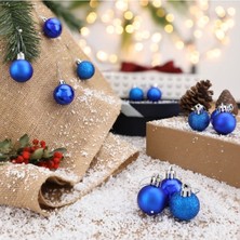 Empressco 12'li Mavi Yılbaşı Topu, Çam Ağacı Süsü, 3 Cm, Noel Dekorasyonu