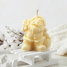 Mitr Noel Baba Temalı Turuncu Soya Mum