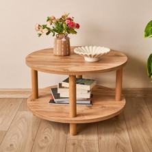 Uvi Collection Dora Roby Orta Sehpa - Atlantik Çam / Natürel - 44X70X70 cm