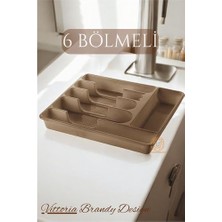 Mobil Dünyası Hsnet Çekmece Içi Kaşıklık Kepçelik 6 Gözlü Latte - MB000X-2FX668